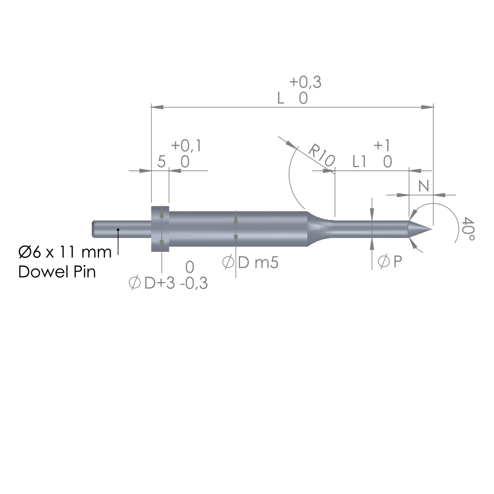 Shoulder Pilot Center Dowel Pin